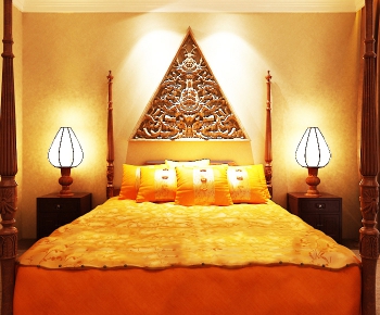 New Chinese Style Double Bed-ID:527556627