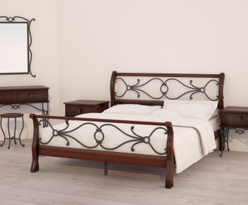 American Style Double Bed-ID:342509695