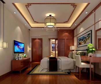 New Chinese Style Bedroom-ID:322120332