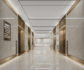 Modern Corridor/elevator Hall-ID:601577159
