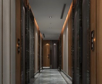 New Chinese Style Corridor Elevator Hall-ID:309322389