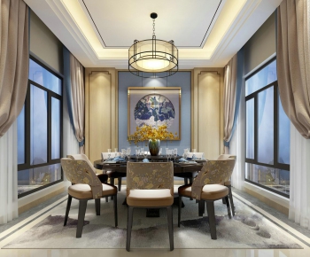 New Chinese Style Dining Room-ID:612989169