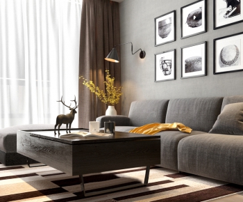 Nordic Style A Living Room-ID:917511681