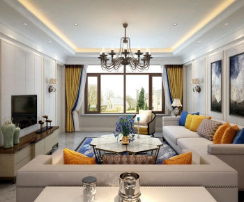 Modern Simple European Style A Living Room-ID:411835877