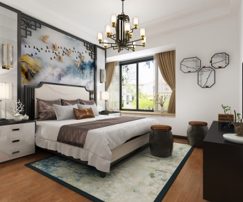New Chinese Style Bedroom-ID:235151799