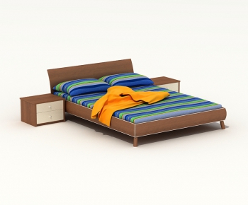 Modern Double Bed-ID:754924112