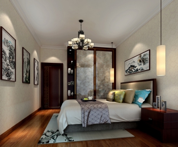 New Chinese Style Bedroom-ID:308909491