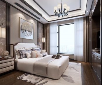 New Chinese Style Bedroom-ID:620035893