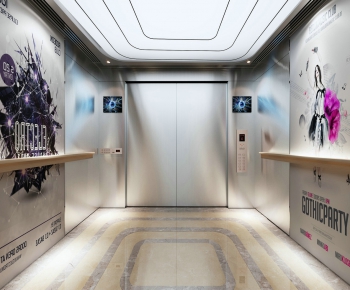 Modern Corridor/elevator Hall-ID:738835483