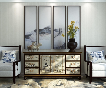 New Chinese Style Side Cabinet/Entrance Cabinet-ID:221706467