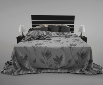 Modern Double Bed-ID:313719181