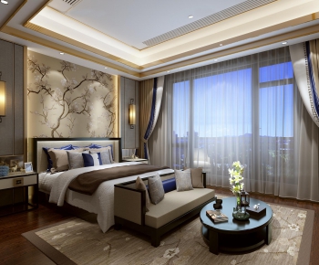New Chinese Style Bedroom-ID:647304264