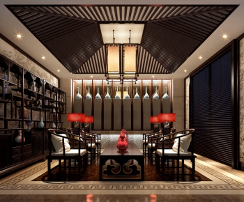 New Chinese Style Teahouse Tea House-ID:742667346
