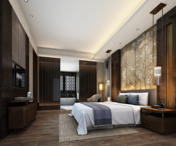 New Chinese Style Bedroom-ID:312000739