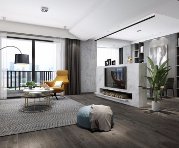 Modern Hong Kong Style A Living Room-ID:691501744