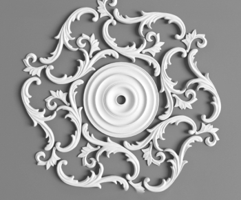 European Style Plaster Carved Top Plate-ID:887964321