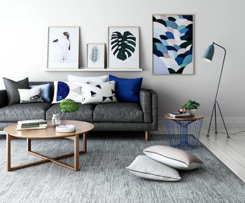 Modern Nordic Style Simple Style Three-seat Sofa-ID:425985318