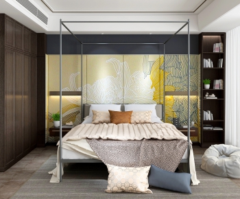 New Chinese Style Bedroom-ID:786896952