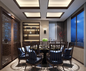 New Chinese Style Dining Room-ID:909332454