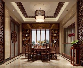 New Chinese Style Dining Room-ID:208283558