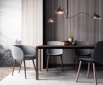 Modern Nordic Style Dining Table And Chairs-ID:604556298