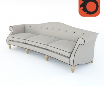 European Style Three-seat Sofa-ID:501928795