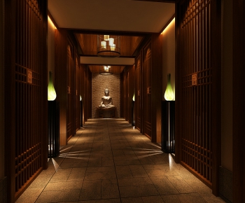 Chinese Style Corridor Elevator Hall-ID:207290795