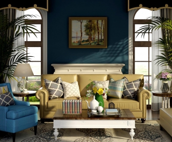 American Style Idyllic Style Sofa Combination-ID:408256111