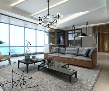 Modern Hong Kong Style A Living Room-ID:464993518