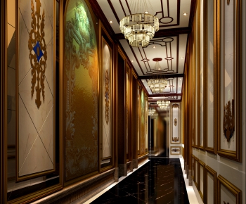 European Style Corridor Elevator Hall-ID:221335753