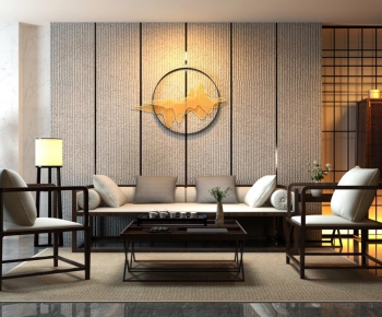 New Chinese Style Sofa Combination-ID:992684586