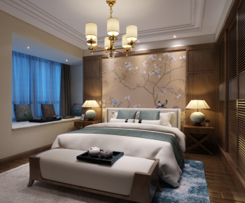 New Chinese Style Bedroom-ID:799955783