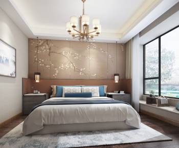 New Chinese Style Bedroom-ID:481703873