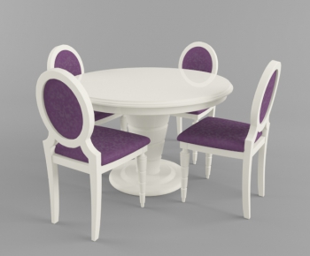 Simple European Style Dining Table And Chairs-ID:139208147