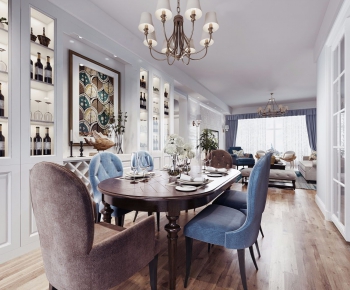 American Style Dining Room-ID:983609559