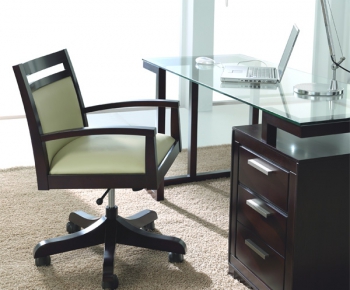 Modern Computer Desk And Chair-ID:975204998