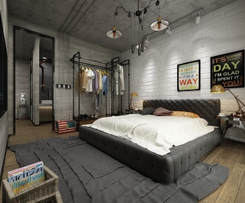 Industrial Style Bedroom-ID:351935321