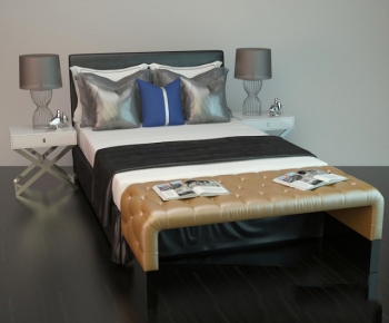 Modern Double Bed-ID:870035268