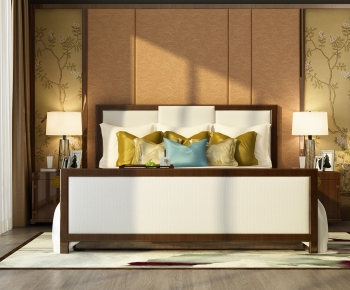 New Chinese Style Double Bed-ID:512413894