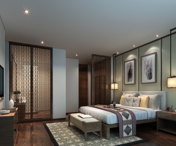 New Chinese Style Bedroom-ID:886515232