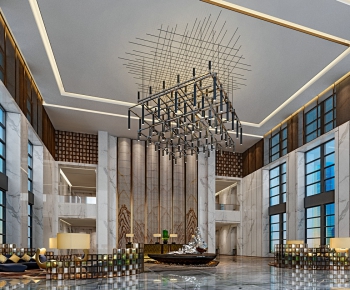 Modern New Chinese Style Lobby Hall-ID:395251882
