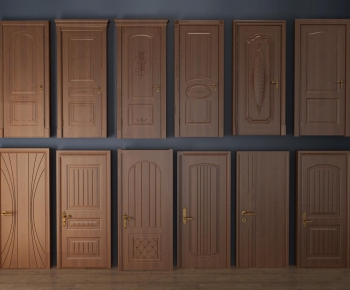 European Style Solid Wood Door-ID:524470757