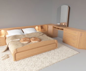 Modern Double Bed-ID:823403273