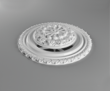 European Style Plaster Carved Top Plate-ID:373204592