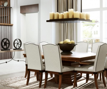 Modern American Style Dining Table And Chairs-ID:997405249
