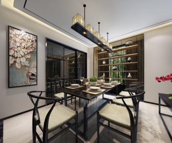 New Chinese Style Dining Room-ID:394634536