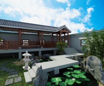 New Chinese Style Courtyard/landscape-ID:522361857