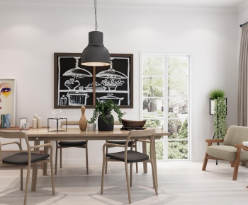 Modern Nordic Style Simple Style Dining Room-ID:196428247