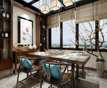 New Chinese Style Dining Room-ID:451945421