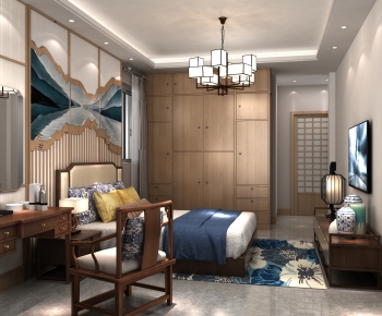 New Chinese Style Bedroom-ID:824853279